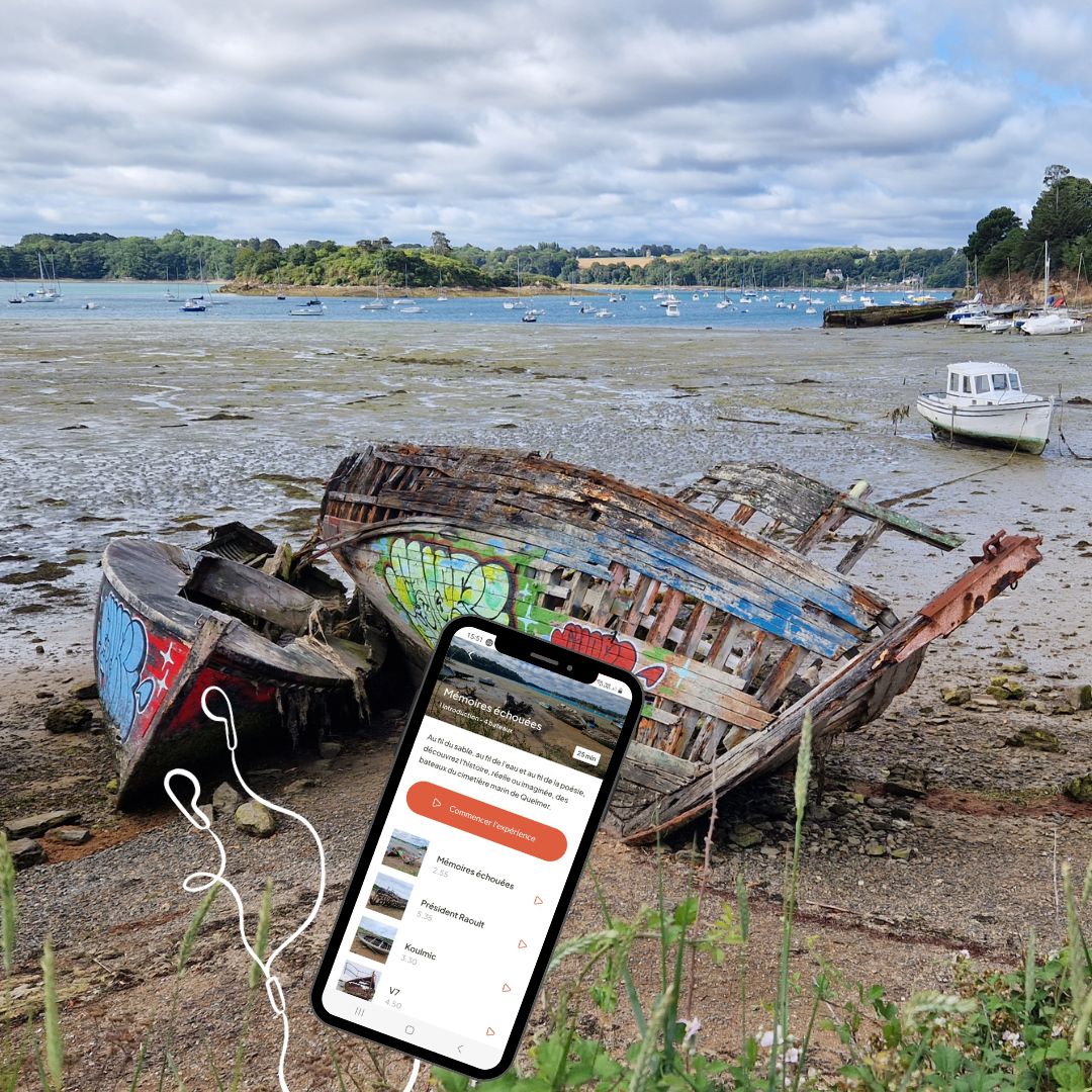 promenade sonore avec une web application musair au cimetière marin de Quelmer à Saint-Malo